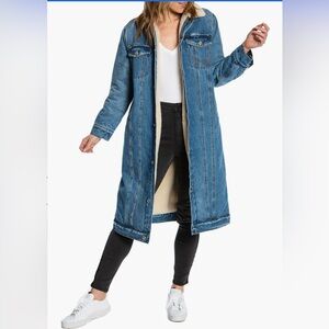 Juicy Couture Blue Denim Long Coat